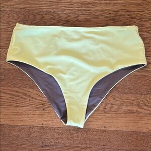 SEEA BRASILIA High-Waisted Bikini Bottom reversible citron/mocha size medium